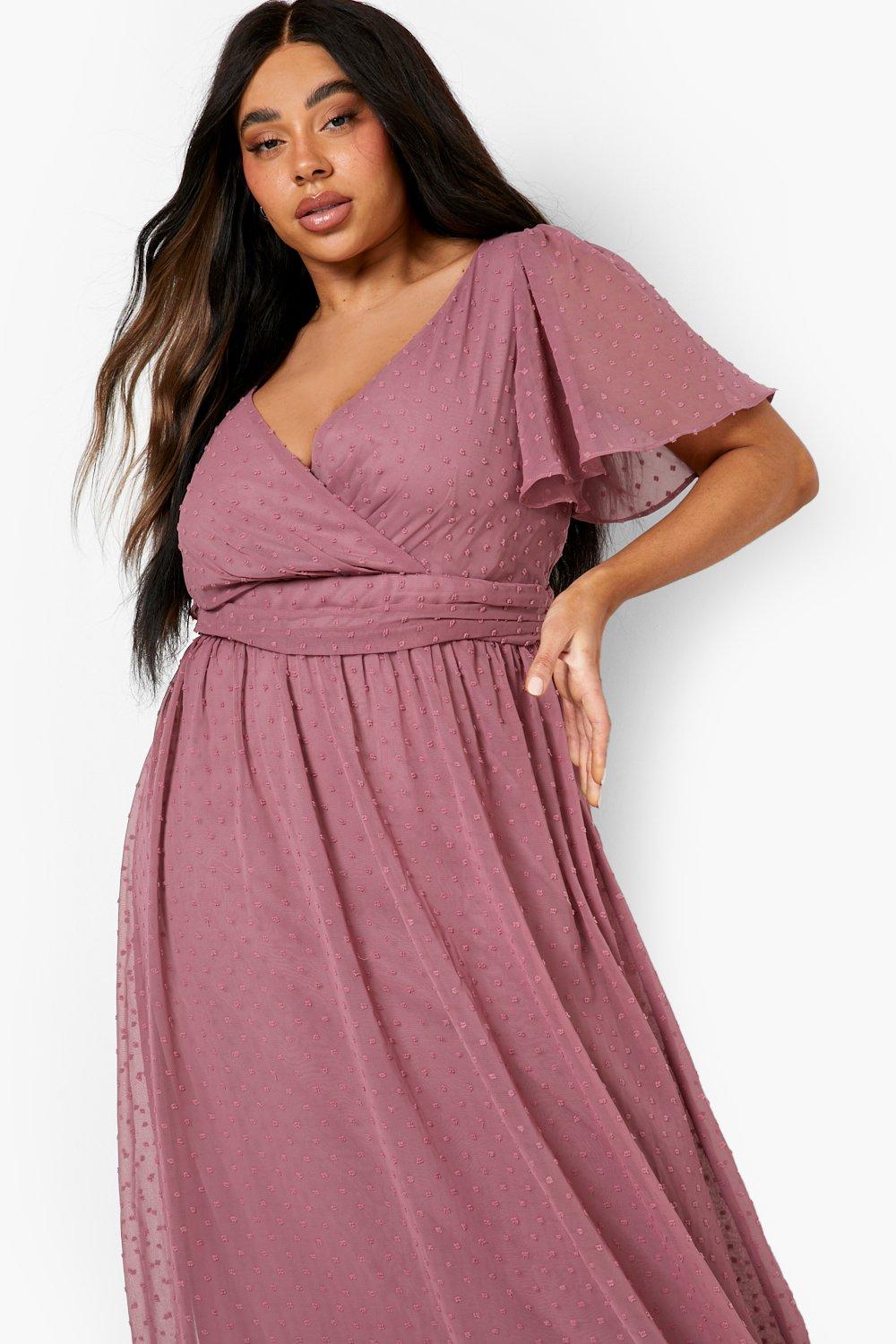 Boohoo dusty pink store dress